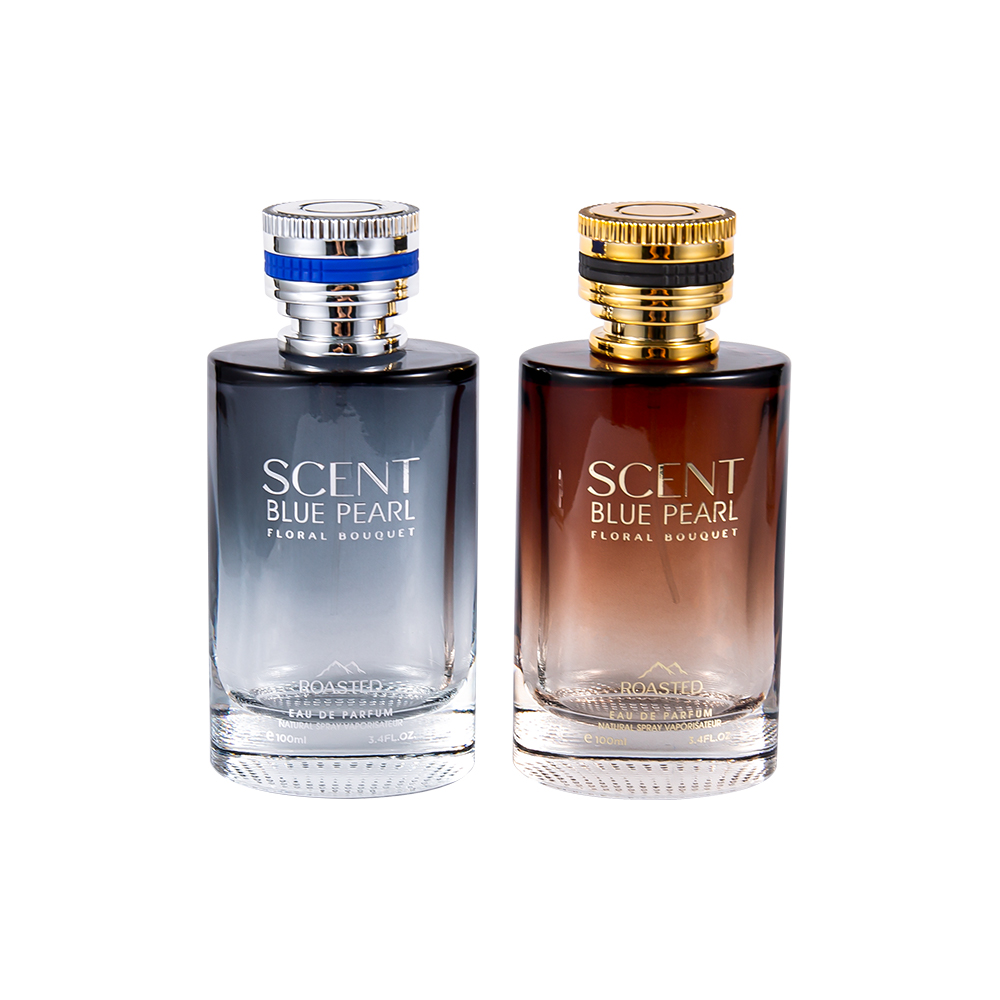 KY1109-WJ2098 100ML エンボス加工ガラス香水瓶 Pcta 香水キャップ付き